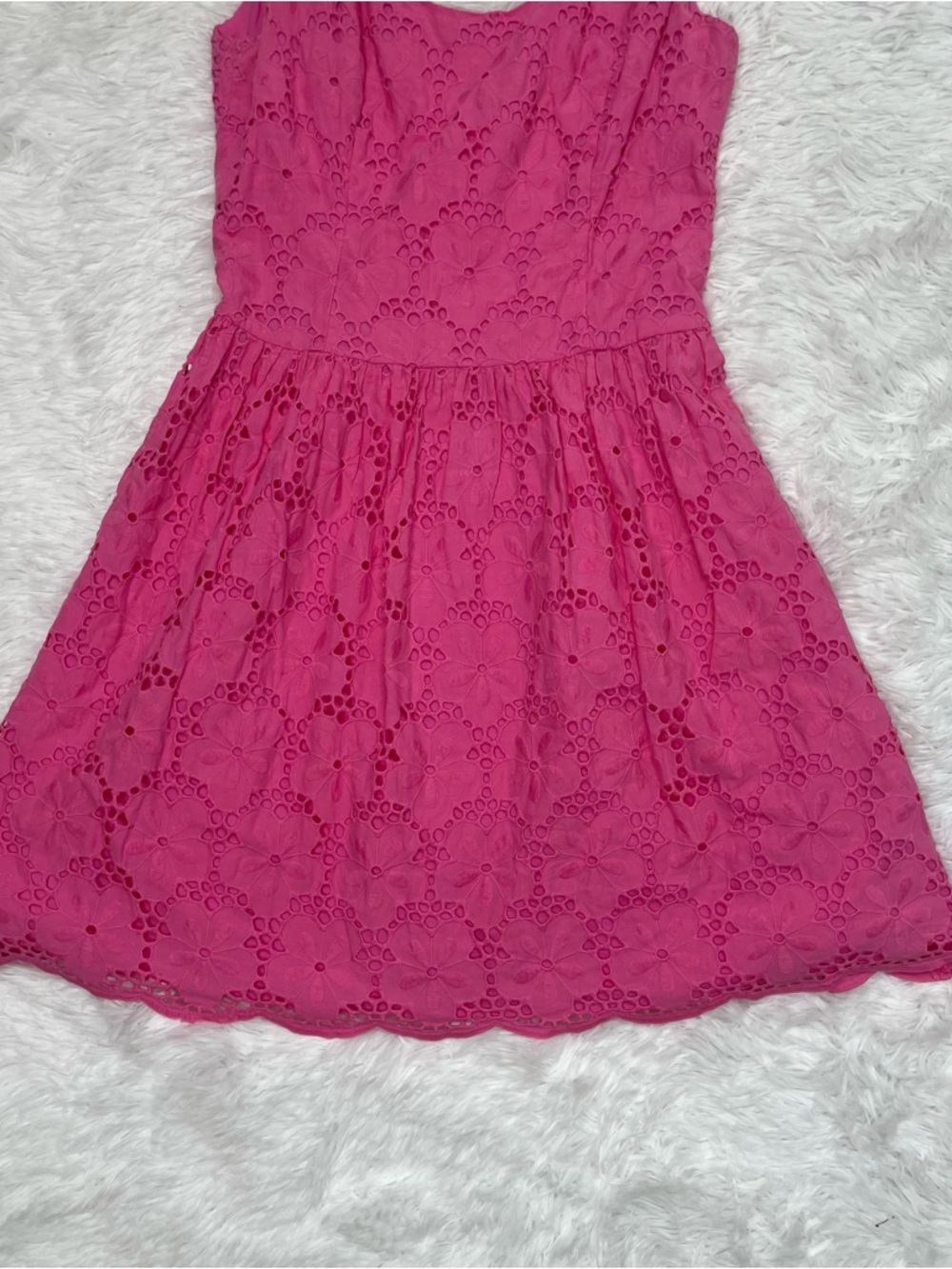 Lilly Pulitzer Pink Eyelet Midi Dress - Picture 3 of 10